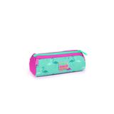 Coral High 22315 Su Yeşili Flamingo Desenli Üç Bölmeli Kalem Çantası