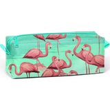 Coral High 22382 Su Yeşili Flamingo Desenli Kalem Çantası