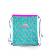 Coral High 22468 Kids Su Yeşili Pembe Flamingo Desenli Ipli Büzgülü Sırt Çantası