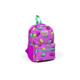 Coral High 23325 Minik Yuva Açık Pembe Su Yeşili Makaron Desenli Iki Bölmeli Sırt Çantası
