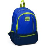 Coral High 23459 Sport Mavi Lacivert Üç Bölmeli Sırt Çantası Mavi Lacivert Okul Çantası