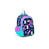 Coral High 23658 Kıds Lacivert Pembe Kedili Paten Desenli Üç Bölmeli Sırt Çantası