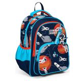 Coral High 23660 Kids Lacivert Mavi Astronot Desenli Üç Bölmeli Okul Sırt Çantası