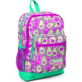 Coral High 23709 Dört Bölmeli Pembe Su Yeşili Avokado Desenli İlkokul Okul Çantası