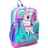 Coral High 23751 Kids Turkuaz Pembe Dondurmalı Kedi Desenli Okul Sırt Çantası