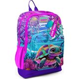 Coral High 23756 Kids Pembe Mor Kaplumbağa Desenli Okul Sırt Çantası