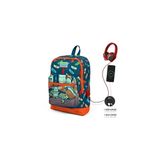 Coral High 23823 Kids Dört Bölmeli USB Şarjlı Kulaklık Çıkışlı Turuncu İlkokul Çantası