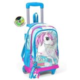 Coral High 23911 Renkli Çekçekli Unicorn Baskılı Çocuk Okul Sırt Çantası