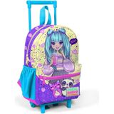 Coral High 24035 Minik Yuva Çekçekli Sırt Çantası Mor Pembe Anime Kız Desenli Iki Bölmeli Okul Çantası
