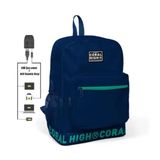 Coral High 24107 Sırt Çanta (Usb+Aux Soketli) Okul Çantası