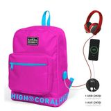 Coral High 24108 Sırt Çanta (Usb+Aux Soketli) Okul Çantası