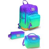 Coral High 3'lü Okul Çanta Seti Mor Lila Renk Geçişli Ergonomik Tasarım 18 Litre