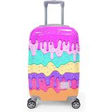 Coral High 50 cm Kabin Boy Valiz Renkli Desenli Polikarbon Malzeme Teleskopik Sap ile Hafif ve Dayanıklı - Pembe