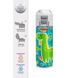 Coral High 500 ml 31798 Kids Mavi Yeşil Dinozor Desenli Pipetli Çelik Termos