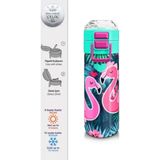 Coral High 500 ml 31819 Kids Neon Mercan Su Yeşili Flamingo Desenli Pipetli Çelik Termos