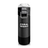 Coral High 500 ml 31824 Kids Koyu Gri Siyah Desenli Pipetli Çelik Termos