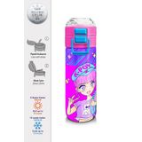 Coral High 500 ml 31831 Kids Mor Pembe Mavi K-Popdesenli Pipetli Çelik Termos