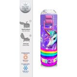 Coral High 500 ml 31837 Kids Mor Unicorn Desenli Pipetli Çelik Termos