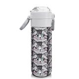 Coral High 500 ml 31851 Kids Gri Kedi Desenli Pipetli ve Direkt İçim Çelik Termos
