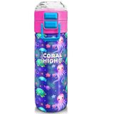 Coral High 500 ml 31860 Kids Lavanta Turkuaz Deniz Temalı Pipetli Çelik Termos