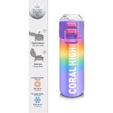 Coral High 500 ml 31863 Kids Renk Geçişli Desenli Pipetli Çelik Termos