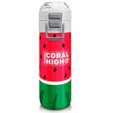Coral High 500 ml 31866 Kids Kırmızı Yeşil Karpuz Desenli Pipetli Çelik Termos