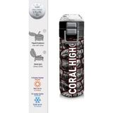 Coral High 500 ml 31867 Kids Siyah Kırmızı Araba Desenli Pipetli Çelik Termos