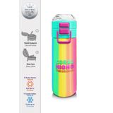 Coral High 500 ml 31873 Kids Renkli Çizgili Desenli Pipetli Çelik Termos