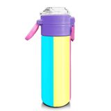 Coral High 500 ml 31876 Kids Çok Renkli Desenli Pipetli ve Direkt İçim Çelik Termos
