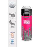 Coral High 500 ml 31878 Kids Pembe Siyah Beyaz Desenli Pipetli ve Direkt İçim Çelik Termos