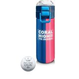 Coral High 500 ml 31879 Kids Renkli Çizgili Desenli Pipetli Termos