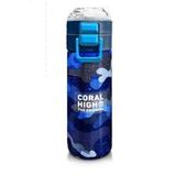 Coral High 500 ml 31889 Kids Lacivert Saks Kamuflaj Desenli Pipetli Çelik Termos