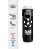 Coral High 500 ml 31898 Kids Siyah Futbol Desenli Pipetli Çelik Termos