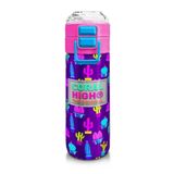 Coral High 500 ml 31899 Kids Mor Pembe Kaktüs Desenli Pipetli Çelik Termos