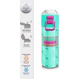 Coral High 500 ml 31904 Kids Su Yeşili Neon Pembe Flamingo Desenli Pipetli Çelik Termos
