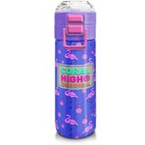 Coral High 500 ml 31905 Kids Lavanta Pembe Flamingo Desenli Pipetli Çelik Termos
