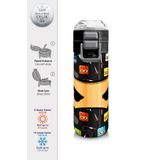Coral High 500 ml 31919 Kids Siyah Ninja Desenli Pipetli Çelik Termos