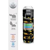 Coral High 500 ml 31920 Kids Siyah Sarı İş Makinesi Desenli Pipetli Çelik Termos