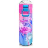 Coral High 500 ml 31921 Kids Lavanta Pembe Flamingo Desenli Pipetli Çelik Termos