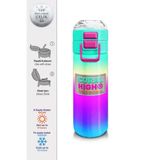 Coral High 500 ml 31924 Kids Renk Geçişli Desenli Pipetli Çelik Termos