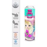 Coral High 500 ml 31940 Kids Pembe Su Yeşili Unicornlu Desenli Pipetli Çelik Termos