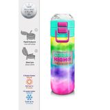 Coral High 500 ml 31944 Kids Renkli Batik Desenli Pipetli Çelik Termos