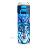 Coral High 500 ml 31945 Kids Lacivert Mavi Kurt Desenli Pipetli Çelik Termos
