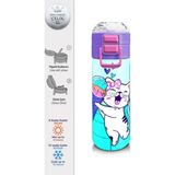 Coral High 500 ml 31952 Kids Turkuaz Pembe Dondurmalı Desenli Pipetli Çelik Termos