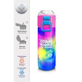 Coral High 500 ml 31958 Kids Renkli Batik Desenli Pipetli Çelik Termos