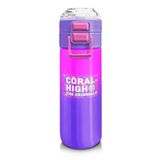 Coral High 500 ml 31963 Kids Mor Renk Geçişli Desenli Pipetli Çelik Termos
