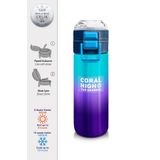 Coral High 500 ml 31964 Kids Mor Renk Geçişli Desenli Pipetli Çelik Termos
