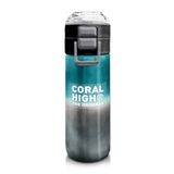 Coral High 500 ml 31969 Kids Nefti Gri Renk Geçişli Desenli Pipetli Çelik Termos