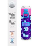 Coral High 500 ml 31970 Kids Mor Pembe Fil Desenli Pipetli Çelik Termos