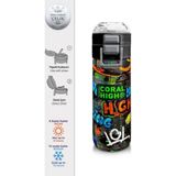 Coral High 500 ml 31972 Kids Siyah Mavi Grafiti Desenli Pipetli Çelik Termos